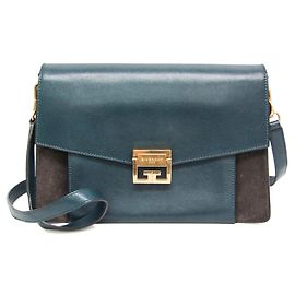 Bolso de hombro Givenchy GV3 Medium Gris antracita Verde oscuro