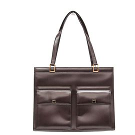 Céline Celine Vintage Front Pocket Tote Marrom