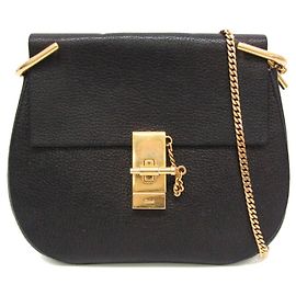 Borsa a tracolla in pelle Chloé Drew da donna in Black Nero