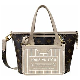 Louis Vuitton Neverfull Inside Out BB Monogram Schultertasche Beige