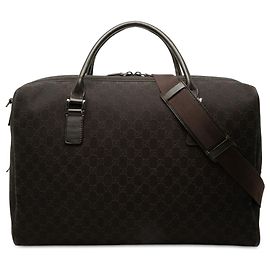 Mala de viagem Gucci em denim GG castanho Marrom