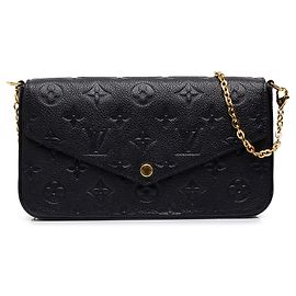 Louis Vuitton Black Monogram Empreinte Pochette Felicie Black