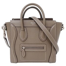 Céline Celine Lederhandtasche Grau