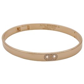 Hermès Pulseira Hermes H. d'Ancre PM em ouro rosa Dourado