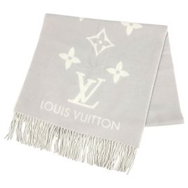 Stola in cashmere viola e bianca Louis Vuitton Bianco Porpora