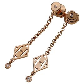 Hermès Hermes Pink Gold Stud Earrings Golden