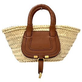 Chloé Marcie Mini Basket Handtasche Braun