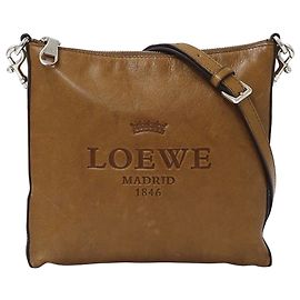 Sac à épaule Loewe en cuir marron Marron
