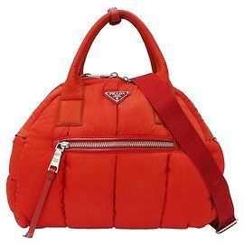 Bolsa de mão Prada em nylon vermelho Vermelho