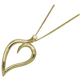 Autre Marque Tiffany & Co. Yellow Gold Open Leaf Heart Necklace Golden