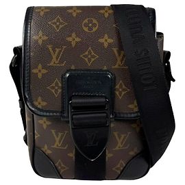 Louis Vuitton Monogram Macassar Shoulder Bag Brown Black Monogram