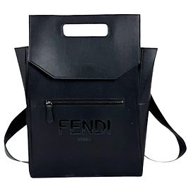 Sac à dos Fendi en cuir noir Noir