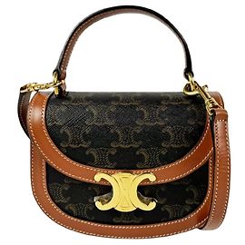 Céline Borsa a tracolla Celine Triomphe Mini Buzas Claire Marrone