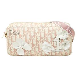 Christian Dior Bolso de hombro Dior Trotter No.1 Flower Canvas Rosa
