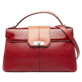 Borsa 2way Cartier Classic Feminine in pelle, pitone e smalto Rosso