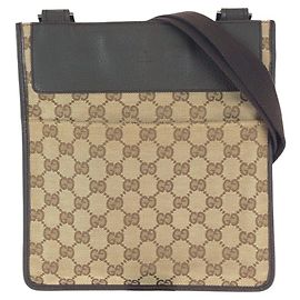 Borsa a tracolla GUCCI GG Canvas Marrone