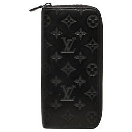 Portefeuille Zippy Vertical Monogram Shadow Louis Vuitton Noir