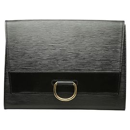 Louis Vuitton Iena Clutch Bag M52722 Black