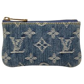 Louis Vuitton Pochette Cle Coin Case Blue