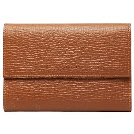 Loewe Leather Trifold Wallet Brown