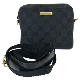GUCCI GGCANVAS SCHULTERTASCHE Schwarz