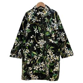 Dolce & Gabbana Dolce&Gabbana PVC Coated Flower Print Coat Black White Green