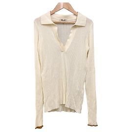 Autre Marque Baum und Pferdgarten Polo de punto acanalado Beige Crudo