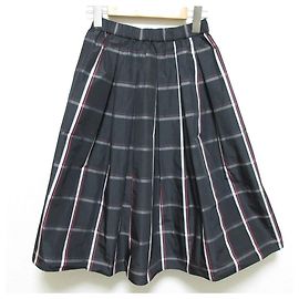 theory luxe ELOISE APPO S STR Check Skirt Black Other