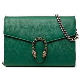 Borsa a tracolla con catena e portafoglio Gucci Dionysus Verde