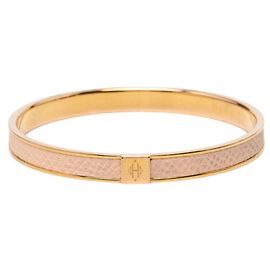 Hermès Brazalete Rígido Hermes Kawaii Rosa Dorado