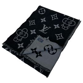 Louis Vuitton Monogram Vivienne Schal Schwarz
