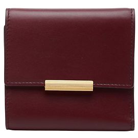 Portefeuille tri-fold en cuir Bordeaux Bottega Veneta Bordeaux