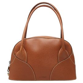 Loewe Vintage Brown Leather Handbag Brown
