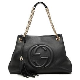 Gucci Interlocking G Soho Chain Tote Bag Black