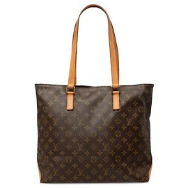 Louis Vuitton Monogram Cabas Mezzo Shoulder Bag Brown