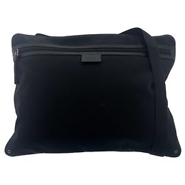 Gucci Men's Black Canvas Shoulder Messenger Bag Black