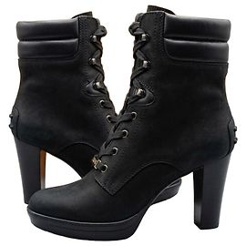 Tod's Bottines à Lacets en Cuir Noir Noir