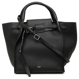 Céline Celine 2-Way Schultertasche aus schwarzem Leder Schwarz