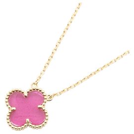 Colar Vintage Alhambra Van Cleef & Arpels Rosa Dourado