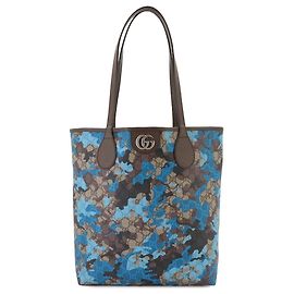 Sac à main cabas Gucci GG Supreme Bleu Beige