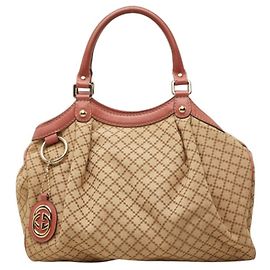 Gucci Diamante Sukey Handbag Beige