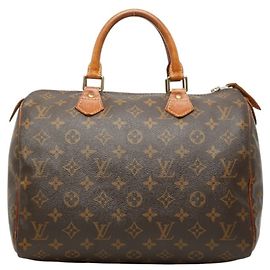 Sac à main Louis Vuitton Monogram Speedy 30 Marron Monogramme