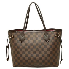 Bolso Tote Louis Vuitton Damier Ebene Neverfull PM Castaño