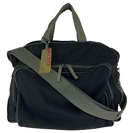 Autre Marque Bolsa Boston Pradasports em nylon preto Preto