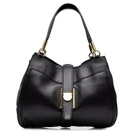 Salvatore Ferragamo Black Leather Tote Bag Black