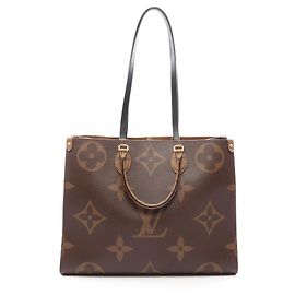 Sac à épaule 2-Way Louis Vuitton OnTheGo GM Monogram Giant/Reverse Marron