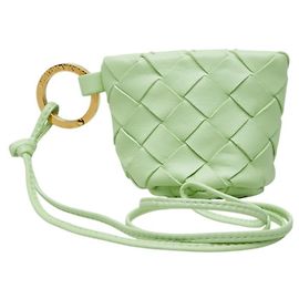 Bottega Veneta Monedero Intrecciato Verde