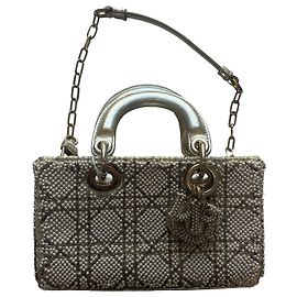 Christian Dior Lady D-Joy Cannage con Perlas en Piel Micro Dorado