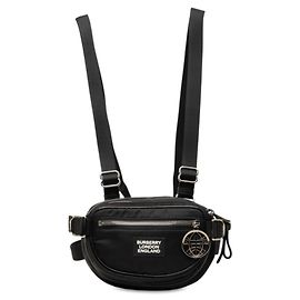 Borsa a tracolla Burberry da uomo nera Nero