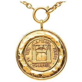 Collar de cadena vintage Chanel 31 RUE CAMBON Cambon Dorado